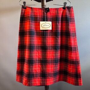 Nwt Vintage Disneyland Pendleton Wool Plaid Skirt